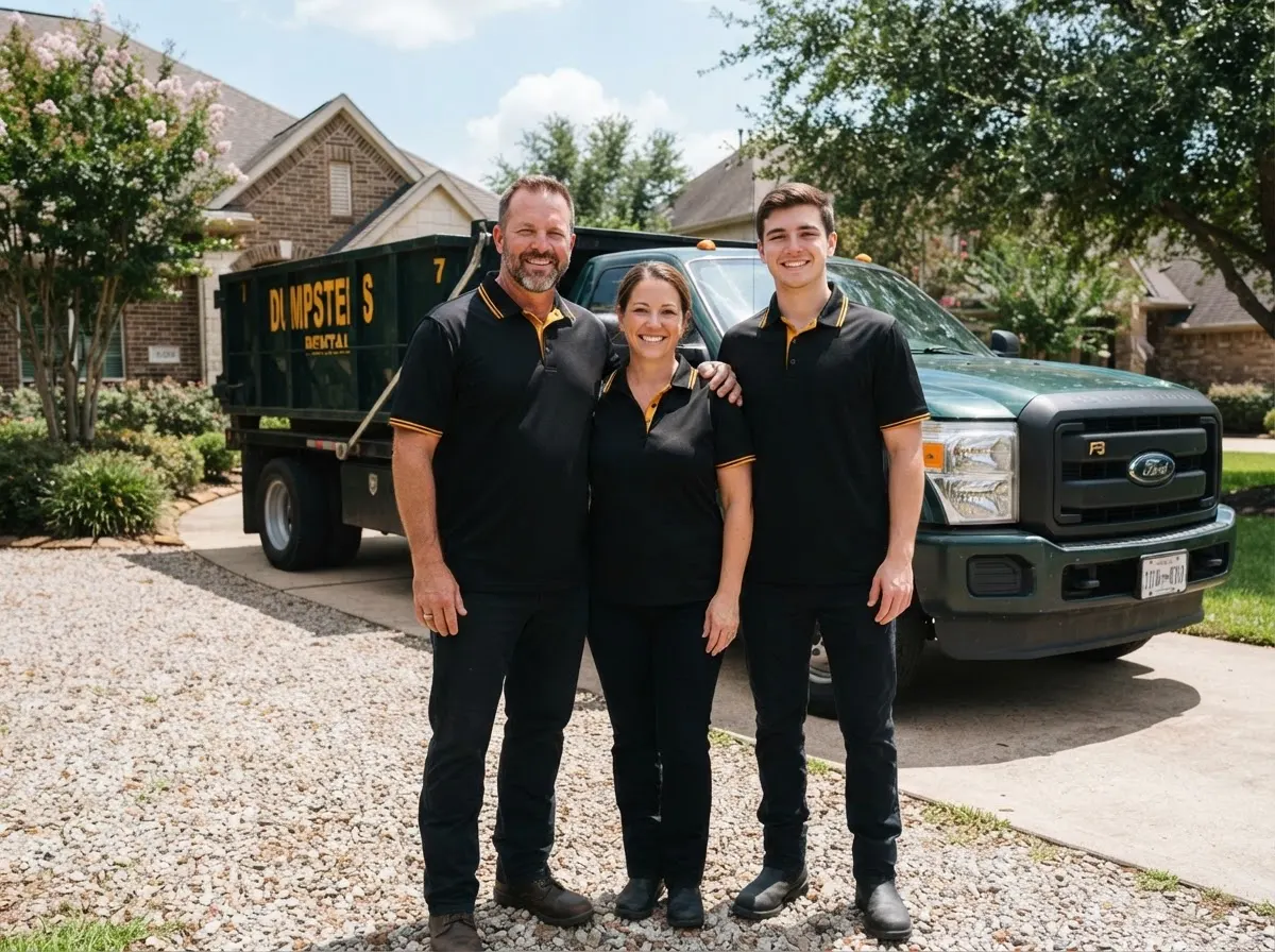 The RapidBin Disposal team, dumpster in Houston, TX
